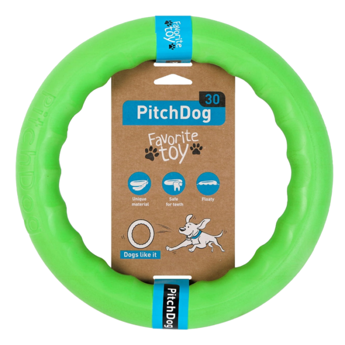 PitchDog Fetch Ring For Dogs floats play rolls