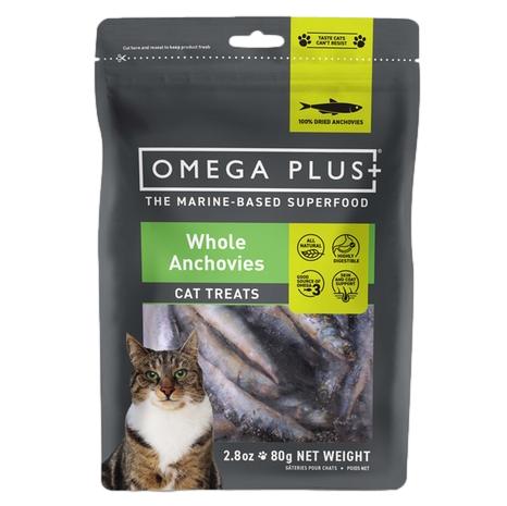 Omega Plus Cat Treats Whole Anchovies 80g