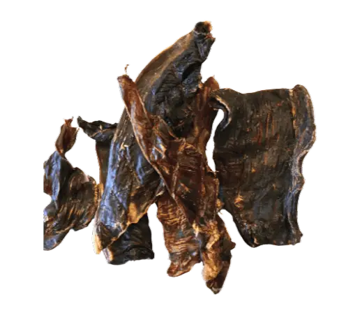 Chewy Kangaroo Belly Jerky 100g pack; high-protein natural dog treat made from lean kangaroo meat; ideal for dental health and long-lasting chew sessions.