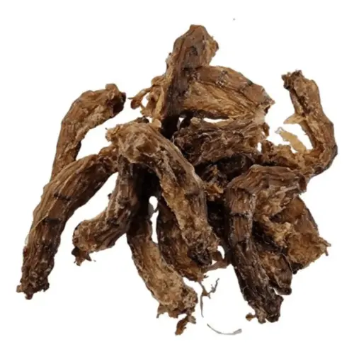 Air-dried chicken necks for dogs and cats, rich in protein and calcium, supporting dental health and joint strength while offering a crunchy natural treat.