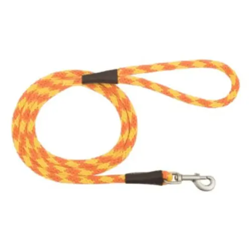 Mendota Amber Lead for dogs, handcrafted durable nylon with comfortable grip and corrosion-resistant hardware, ideal for everyday walks and adventures.