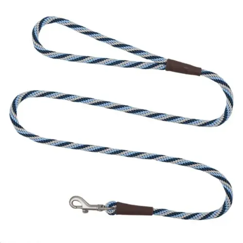 Durable Mendota Arctic Blue dog lead with soft handle and secure clasp; lightweight, strong, and comfortable for daily walks, training, and outdoor adventures.