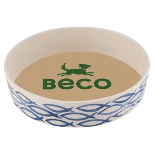Beco Classic Bamboo Cat Bowl; eco-friendly, durable, and lightweight feeding bowl for cats, made from sustainable bamboo for everyday use.