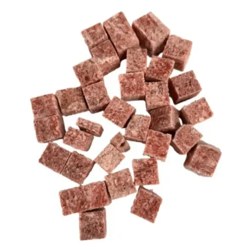 Wild mix raw bites with venison, hare, rabbit, goat, chicken, salmon and green tripe, suitable for dogs and cats, supporting variety and nutrition in a raw diet.
